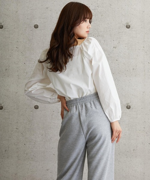 L.H.P（エルエイチピー）の「courage/クラージュ/ボリュームスリーブギャザープルオーバー（その他トップス・レディース・ホワイト/グレー・FREE）」の22枚目の写真