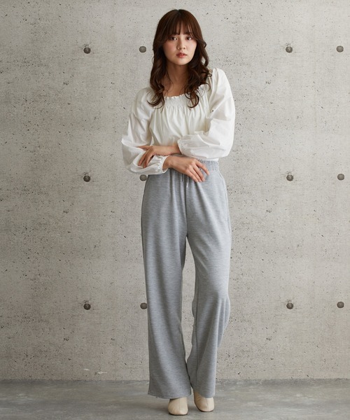 L.H.P（エルエイチピー）の「courage/クラージュ/ボリュームスリーブギャザープルオーバー（その他トップス・レディース・ホワイト/グレー・FREE）」の7枚目の写真