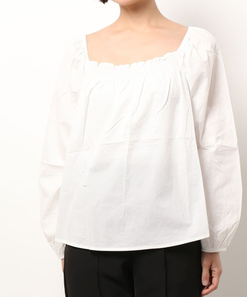 L.H.P（エルエイチピー）の「courage/クラージュ/ボリュームスリーブギャザープルオーバー（その他トップス・レディース・ホワイト/グレー・FREE）」の11枚目の写真