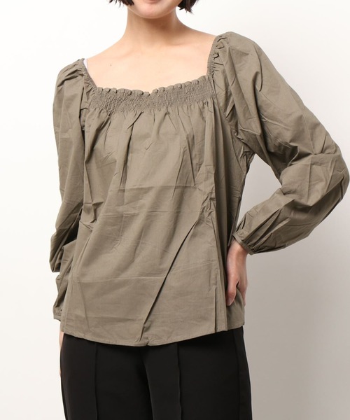 L.H.P（エルエイチピー）の「courage/クラージュ/ボリュームスリーブギャザープルオーバー（その他トップス・レディース・ホワイト/グレー・FREE）」の12枚目の写真