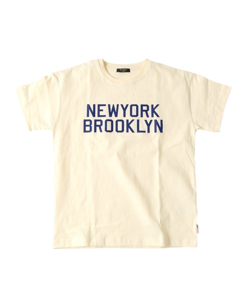 GLAZOS(グラソス)の「天竺・USAコットンドロップショルダーカレッジロゴ半袖Tシャツ(Tシャツ/カットソー・キッズ・ブラウン/オフホワイト/ネイビー・170cm/150cm/140cm/130cm/160cm)」の9枚目の写真