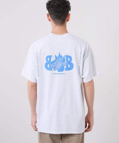 BAMBOO SHOOTS(バンブーシュート)の「【BAMBOO SHOOTS/バンブーシュート】B/F/B / 焚火プリント Tシャツ(Tシャツ/カットソー・メンズ・ライトグレー・MEDIUM/LARGE/X-LARGE)」の12枚目の写真