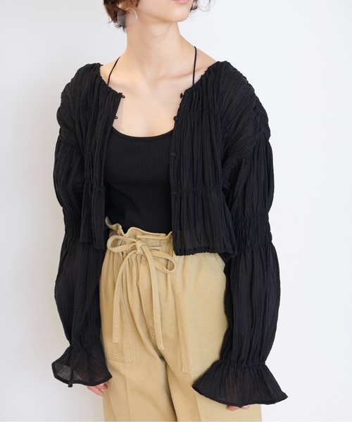 FREE'S MART（フリーズマート）の「◇カップ付きリブキャミソール（キャミソール・レディース・ホワイト/ブラック/ライトグリーン・FREE）」の10枚目の写真