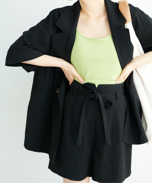 FREE'S MART（フリーズマート）の「◇カップ付きリブキャミソール（キャミソール・レディース・ホワイト/ブラック/ライトグリーン・FREE）」の16枚目の写真