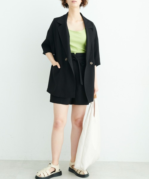 FREE'S MART（フリーズマート）の「◇カップ付きリブキャミソール（キャミソール・レディース・ホワイト/ブラック/ライトグリーン・FREE）」の17枚目の写真