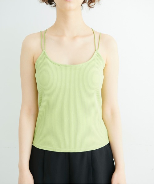 FREE'S MART（フリーズマート）の「◇カップ付きリブキャミソール（キャミソール・レディース・ホワイト/ブラック/ライトグリーン・FREE）」の21枚目の写真
