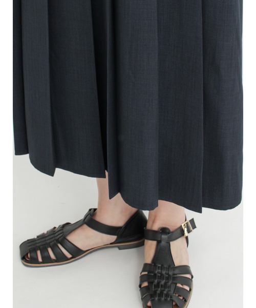 Lugnoncure(ルノンキュール)の「麻調プリーツスカート(スカート・レディース・ベージュ/ネイビー/オレンジ・フリ-)」の9枚目の写真