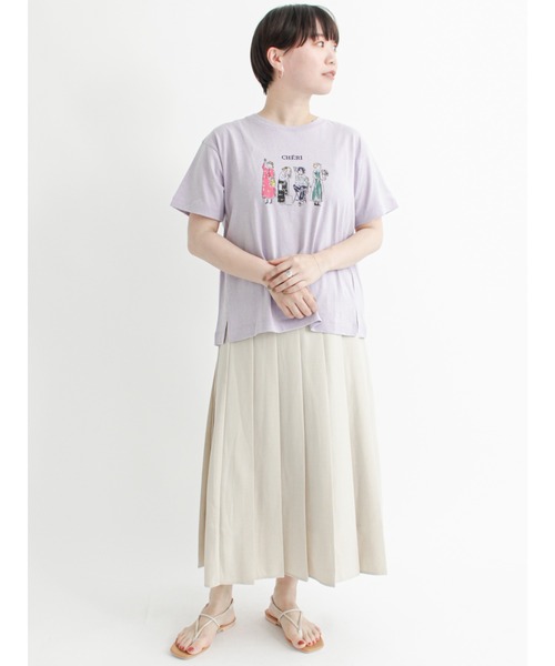 Lugnoncure(ルノンキュール)の「麻調プリーツスカート(スカート・レディース・ベージュ/ネイビー/オレンジ・フリ-)」の10枚目の写真