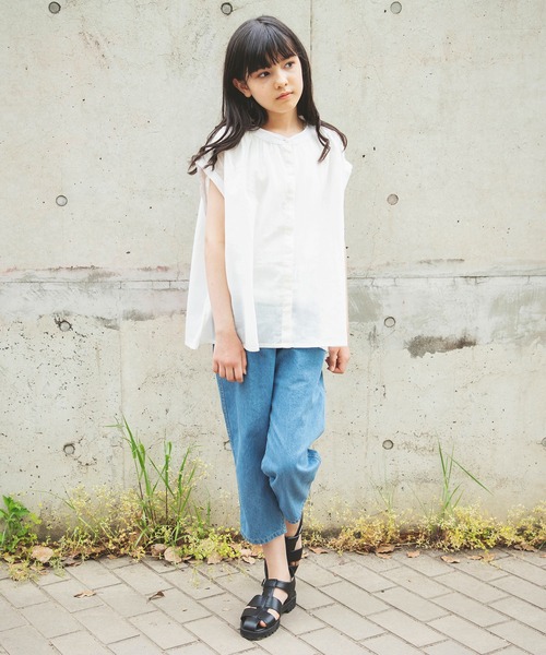 BRANSHES（ブランシェス）の「【India】シンプルシャツ（シャツ/ブラウス・キッズ・オフホワイト・130/100/150/120/110/140）」の2枚目の写真