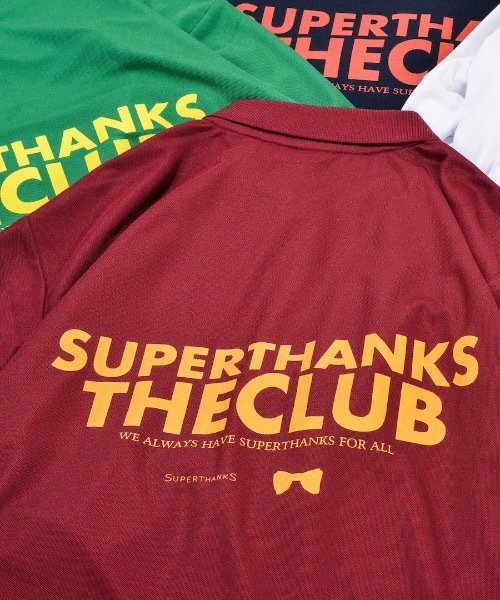 SUPERTHANKS（スーパーサンクス）の「【SUPERTHANKS THECLUB】蝶ネクタイワッペンゴルフシャツ/ポロシャツ/ゴルフウェア/バックプリント（ユニセックス）（ゴルフグッズ・メンズ・ブラック系その他/グレー系その他/グリーン系その他/レッド系その他/レッド系その他2/ネイビー系/ネイビー系2/ブラック系その他2/ブラック系その他3/ブラック系その他4/グレー系その他2/グリーン系その他2/ホワイト系その他3/ホワイト系その他4/ホワイト系その他2/ホワイト系その他/レッド系その他3・M/S/L/XS/XL）」の22枚目の写真
