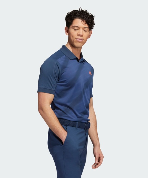 adidas(アディダス)の「HEAT.RDY グラデーションプリント 半袖ポロシャツ【adidas Golf/アディダスゴルフ】(ポロシャツ・メンズ・ネイビー/グリーン・SMALL/XX-LARGE/X-LARGE/LARGE/MEDIUM)」の4枚目の写真