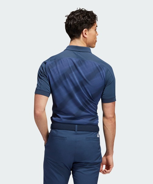 adidas(アディダス)の「HEAT.RDY グラデーションプリント 半袖ポロシャツ【adidas Golf/アディダスゴルフ】(ポロシャツ・メンズ・ネイビー/グリーン・SMALL/XX-LARGE/X-LARGE/LARGE/MEDIUM)」の5枚目の写真