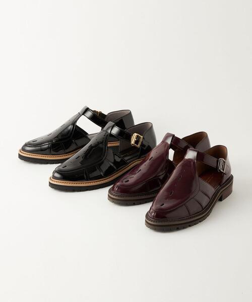 green label relaxing(グリーンレーベルリラクシング)の「トラックソール Tストラップ シューズ(2.5cmヒール)(その他シューズ・レディース・ブラック/ダークブラウン・S/M/L/XL)」の11枚目の写真