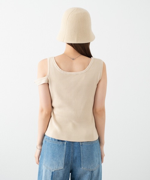 Kastane（カスタネ）の「肩スリットあきタンク（タンクトップ・レディース・イエロー/アイボリー/ピンク/ブラック・FREE）」の15枚目の写真