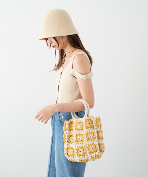 Kastane（カスタネ）の「肩スリットあきタンク（タンクトップ・レディース・イエロー/アイボリー/ピンク/ブラック・FREE）」の7枚目の写真