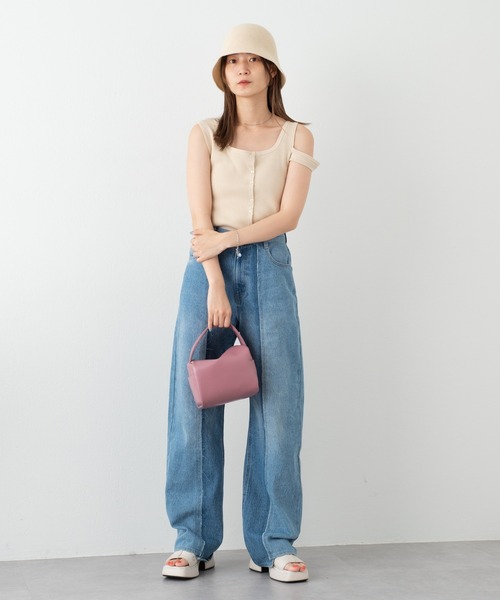 Kastane（カスタネ）の「肩スリットあきタンク（タンクトップ・レディース・イエロー/アイボリー/ピンク/ブラック・FREE）」の10枚目の写真