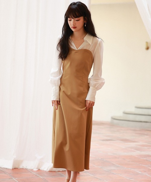 セール】ドッキングビスチェワンピース（ワンピース）｜SAISON DE