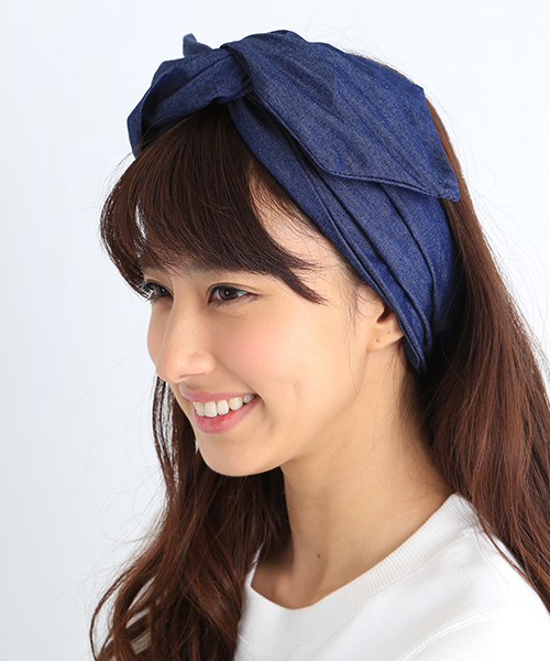 B:MING by BEAMS(ビーミングバイビームス)の「ビーミング by ビームス / Wワイヤーターバン(その他ヘアアクセサリー・レディース・ベージュ/ライトブルー/インディゴブルー・ONE SIZE)」の3枚目の写真
