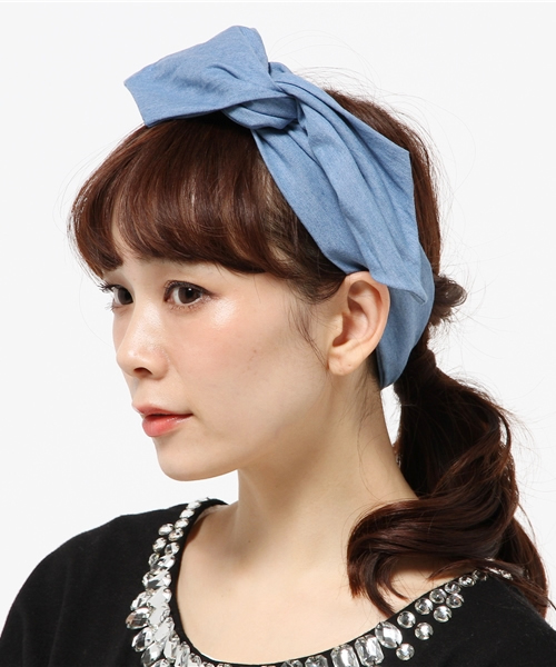 B:MING by BEAMS(ビーミングバイビームス)の「ビーミング by ビームス / Wワイヤーターバン(その他ヘアアクセサリー・レディース・ベージュ/ライトブルー/インディゴブルー・ONE SIZE)」の9枚目の写真