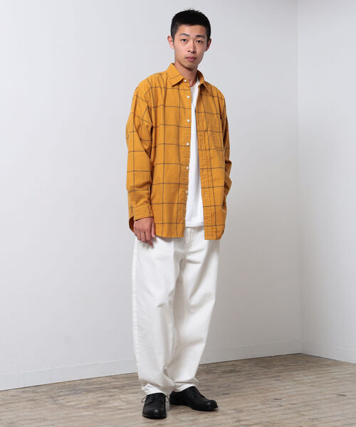 BEAMS（ビームス）の「BEAMS / チェックプリント フランネル イージーフィットシャツ（シャツ/ブラウス・メンズ・マスタード/グリーン・XL/L/S/M）」の18枚目の写真