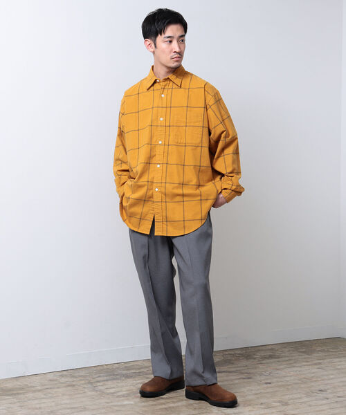 BEAMS（ビームス）の「BEAMS / チェックプリント フランネル イージーフィットシャツ（シャツ/ブラウス・メンズ・マスタード/グリーン・XL/L/S/M）」の17枚目の写真