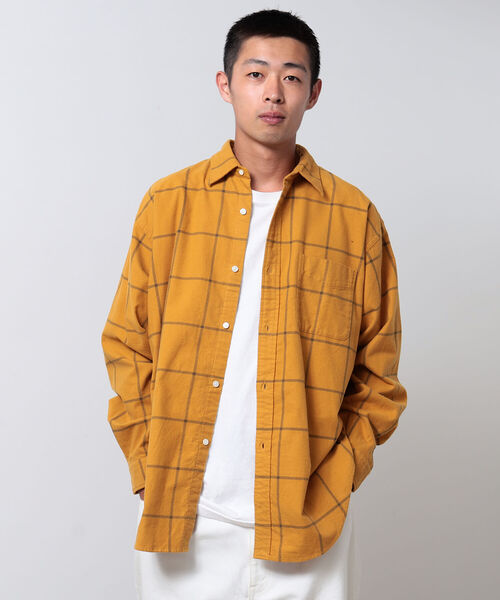 BEAMS（ビームス）の「BEAMS / チェックプリント フランネル イージーフィットシャツ（シャツ/ブラウス・メンズ・マスタード/グリーン・XL/L/S/M）」の15枚目の写真