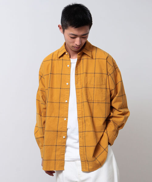 BEAMS（ビームス）の「BEAMS / チェックプリント フランネル イージーフィットシャツ（シャツ/ブラウス・メンズ・マスタード/グリーン・XL/L/S/M）」の13枚目の写真