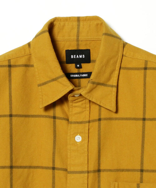 BEAMS（ビームス）の「BEAMS / チェックプリント フランネル イージーフィットシャツ（シャツ/ブラウス・メンズ・マスタード/グリーン・XL/L/S/M）」の10枚目の写真