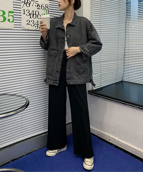 LOPASS(ロパス)の「オールシーズンデニムジャケット(デニムジャケット・レディース・ブルー/ブラック・XL/M/L/S)」の4枚目の写真