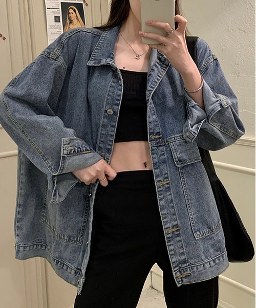 LOPASS(ロパス)の「オールシーズンデニムジャケット(デニムジャケット・レディース・ブルー/ブラック・XL/M/L/S)」の5枚目の写真