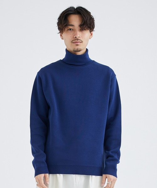 city（シティ）の「【洗える】 COTTON TURTLE NECK KNIT/撥水 コットンタートルネックニット（ニット/セーター・メンズ・ライトブルー/ブラック/ネイビー/オフホワイト・1/2/3）」の4枚目の写真