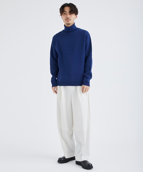 city（シティ）の「【洗える】 COTTON TURTLE NECK KNIT/撥水 コットンタートルネックニット（ニット/セーター・メンズ・ライトブルー/ブラック/ネイビー/オフホワイト・1/2/3）」の6枚目の写真