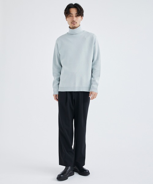 city（シティ）の「【洗える】 COTTON TURTLE NECK KNIT/撥水 コットンタートルネックニット（ニット/セーター・メンズ・ライトブルー/ブラック/ネイビー/オフホワイト・1/2/3）」の15枚目の写真