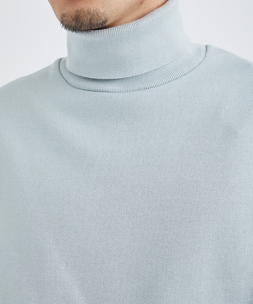 city（シティ）の「【洗える】 COTTON TURTLE NECK KNIT/撥水 コットンタートルネックニット（ニット/セーター・メンズ・ライトブルー/ブラック/ネイビー/オフホワイト・1/2/3）」の20枚目の写真