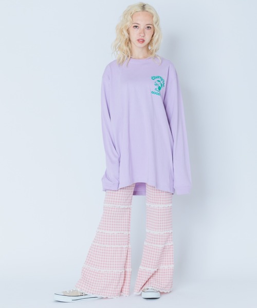 Candy Stripper（キャンディストリッパー）の「CHERRY UP L/S Tシャツ（Tシャツ/カットソー・レディース・ブラック/オフホワイト/ラベンダー・2）」の4枚目の写真