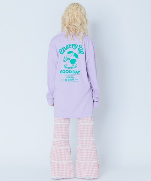Candy Stripper（キャンディストリッパー）の「CHERRY UP L/S Tシャツ（Tシャツ/カットソー・レディース・ブラック/オフホワイト/ラベンダー・2）」の5枚目の写真