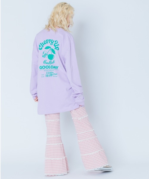 Candy Stripper（キャンディストリッパー）の「CHERRY UP L/S Tシャツ（Tシャツ/カットソー・レディース・ブラック/オフホワイト/ラベンダー・2）」の6枚目の写真