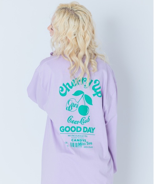 Candy Stripper（キャンディストリッパー）の「CHERRY UP L/S Tシャツ（Tシャツ/カットソー・レディース・ブラック/オフホワイト/ラベンダー・2）」の20枚目の写真