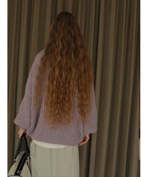 AMAIL（アマイル）の「Volume sleeve loose cd（カーディガン/ボレロ・レディース・ベージュ/ピンク/ラベンダー・FREE）」の4枚目の写真