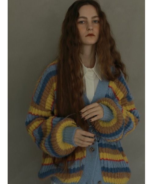 AMAIL（アマイル）の「Volume sleeve loose cd（カーディガン/ボレロ・レディース・ベージュ/ピンク/ラベンダー・FREE）」の8枚目の写真