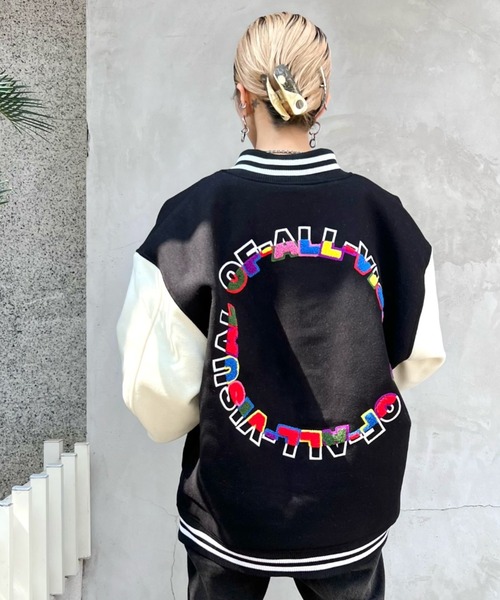 A4A（エーフォーエー）の「A4A/エーフォーエー/CIRCLELOGO JUMPER（スタジャン・レディース・ホワイト/ブラック・M）」の14枚目の写真