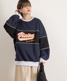 VISION STREET WEAR（ヴィジョンストリートウェア）の「【VISION STREET WEAR/ヴィジョンストリートウェア】スタジアムロゴホッケースウェット/ビッグシルエット/裏起毛（スウェット・メンズ）」