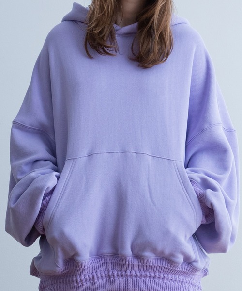 Universal Style Wear(ユニバーサルスタイルウェア)の「Universal Style Wear ビッグ ドルマン パーカー(パーカー・メンズ・ブルー系/ライトパープル/イエロー/オフホワイト・MEDIUM/LARGE/X-LARGE)」の12枚目の写真