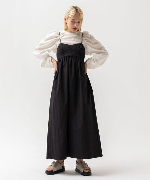 CITEN(シテン)の「<CITEN>シアー パワーショルダー ブラウス(シャツ/ブラウス・レディース・ブラック/オフホワイト・FREE)」の12枚目の写真