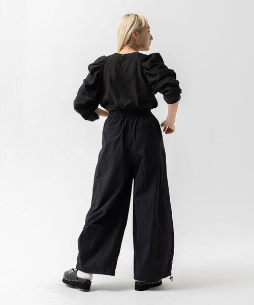 CITEN(シテン)の「<CITEN>シアー パワーショルダー ブラウス(シャツ/ブラウス・レディース・ブラック/オフホワイト・FREE)」の21枚目の写真