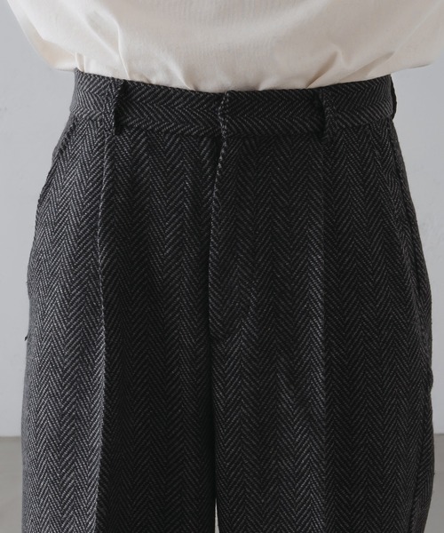 epnok（エプノック）の「ウールライクロールアップバギーワイドパンツ（スラックス・メンズ・チャコールグレー/ブラック/ダークブラウン・SMALL/MEDIUM/LARGE）」の11枚目の写真