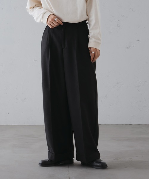 epnok（エプノック）の「ウールライクロールアップバギーワイド