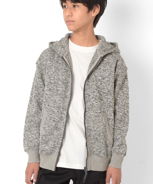 GLAZOS（グラソス）の「ニットフリース・ZIPパーカー（パーカー・キッズ・ネイビー/グレー・150cm/160cm/170cm/140cm）」の2枚目の写真