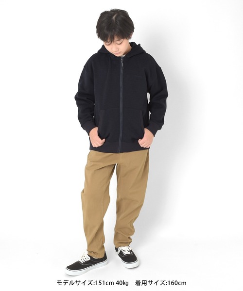 GLAZOS（グラソス）の「ニットフリース・ZIPパーカー（パーカー・キッズ・ネイビー/グレー・150cm/160cm/170cm/140cm）」の3枚目の写真