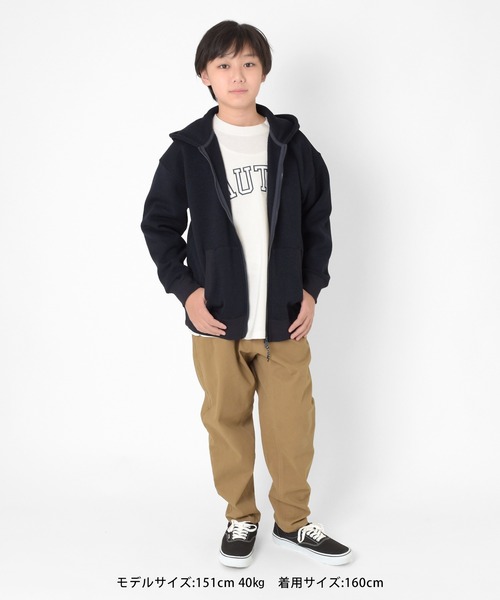 GLAZOS（グラソス）の「ニットフリース・ZIPパーカー（パーカー・キッズ・ネイビー/グレー・150cm/160cm/170cm/140cm）」の10枚目の写真